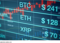 Graph showing the value of BTC